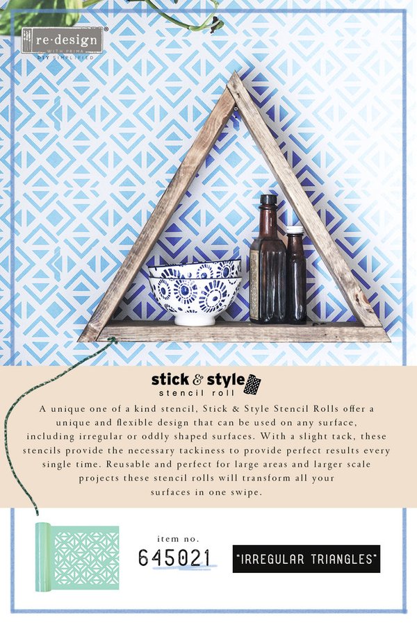 Redesign Stick & Style - klebbare Schablone - Irregular Triangles