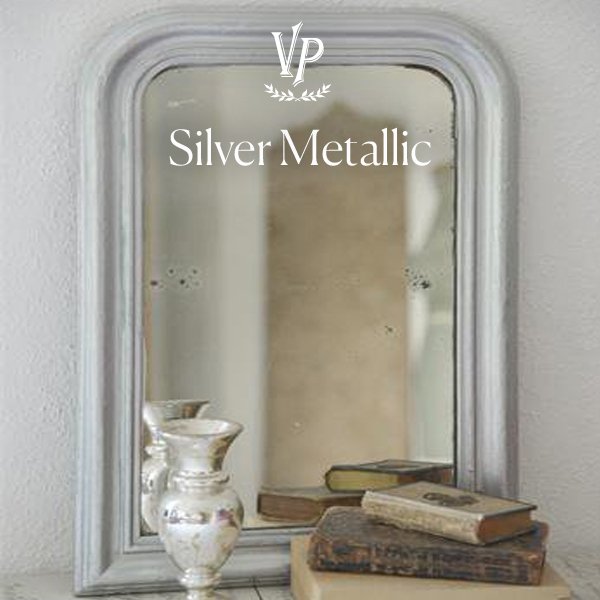 Vintage Paint Kreidefarbe - Silver Metallic - 200 ml