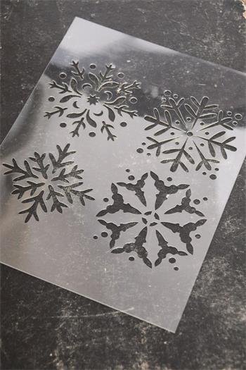 Vintage Paint Schablone Snowflakes