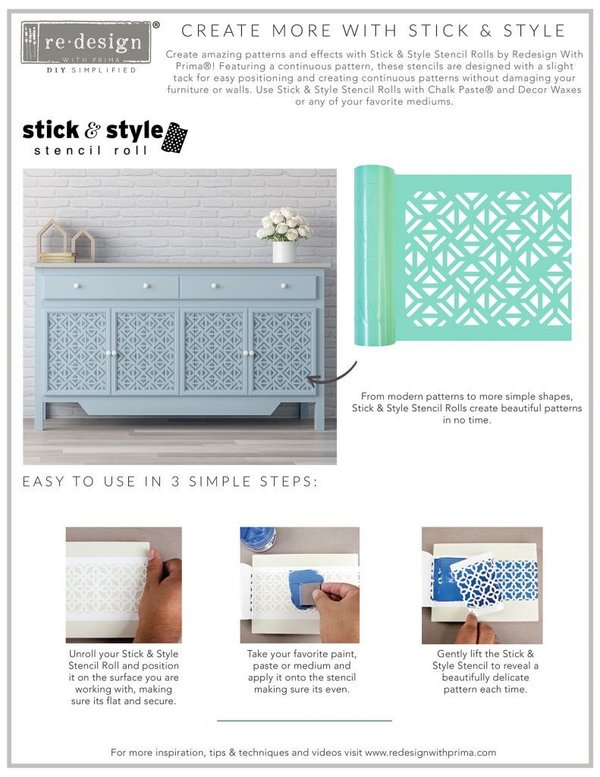 Redesign Stick & Style - klebbare Schablone - Royal Ann Garden